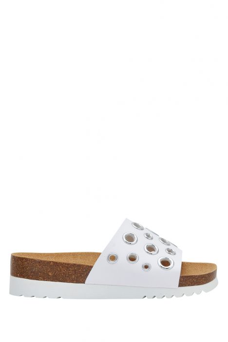 30406 Scholl Magaluf Kadın Mantar Terlik 36-40 Beyaz / White