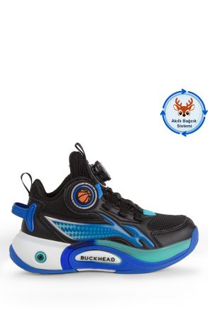 3057 Buckhead Pick Erkek Çocuk Spor Ayakkabı 31-35 Siyah-Mavi / Black-Blue