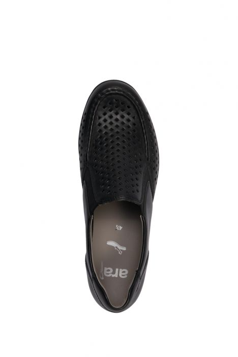 30601 Ara Shoes Kadın Dolgu Topuk Deri Ayakkabı 3,5-8,5 SCHWARZ - 08S