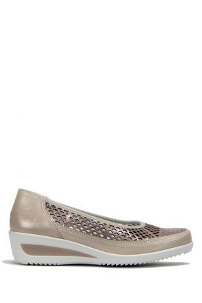 30662 Ara Shoes Kadın Dolgu Topuk Deri Ayakkabı 3,5-8 SPORCALF, GLAMKID, FOSSIL,TAUPE - 05SFP