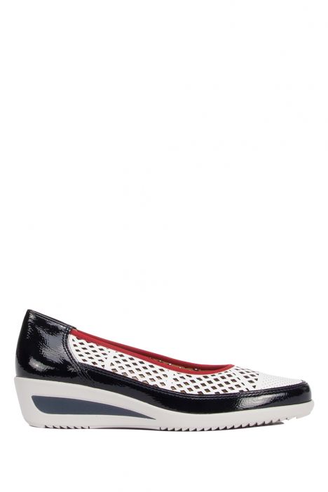 30666 Ara Shoes Kadın Dolgu Topuk Ayakkabı 3.5-8.0 NAVY, WEISS - 06NW