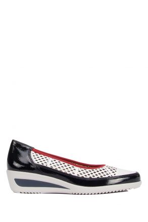 30666 Ara Shoes Kadın Dolgu Topuk Ayakkabı 3.5-8.0 NAVY, WEISS - 06NW