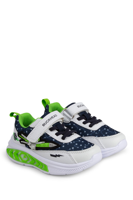 3068 Buckhead Otto Erkek Çocuk Spor Ayakkabı 27-32 Beyaz/White-Dark Blue-Green
