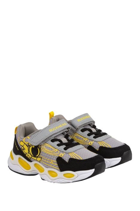 3069 Buckhead Walter Erkek Çocuk Spor Ayakkabı 26-30 Gri/Black-Grey-Yellow