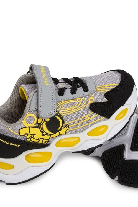 3069 Buckhead Walter Erkek Çocuk Spor Ayakkabı 26-30 Gri/Black-Grey-Yellow