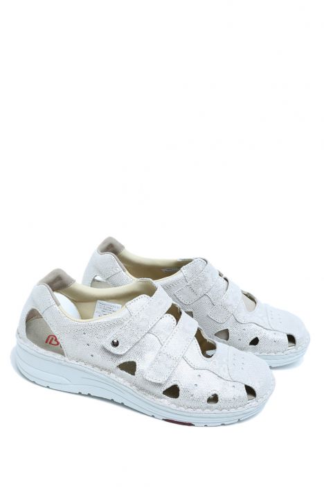 3100 Berkemann Larena Kadın Anatomik Ayakkabı 3.0-8.5 Cremeweiss - Velours - 107