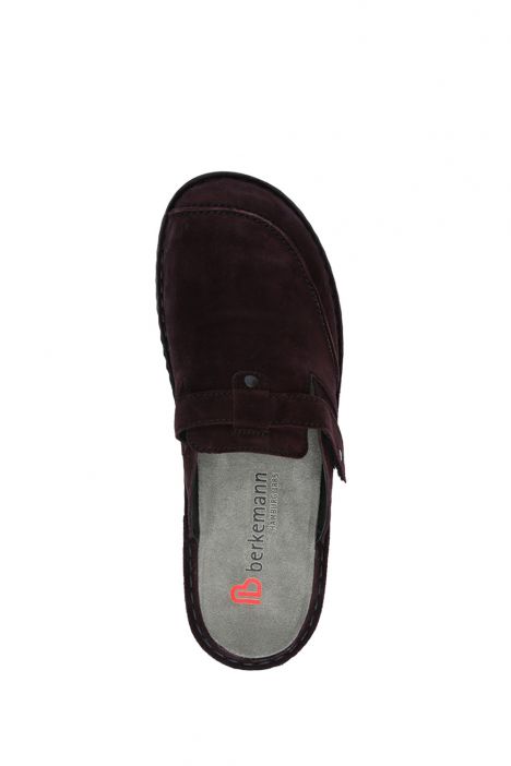3108 Berkemann Kadın Anatomik Terlik 3-8,5 Dunkelbordeaux Velour - B-251