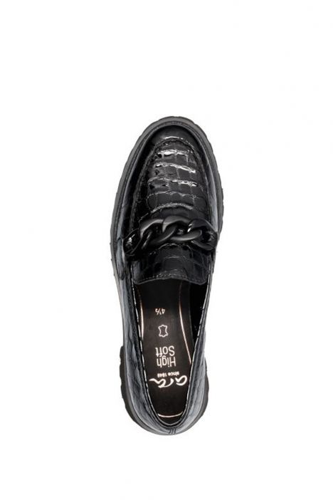 31209 Ara Shoes Kent Kadın Makosen Ayakkabı 3.5-7.5 BLACK PATENT LEATHER - 10