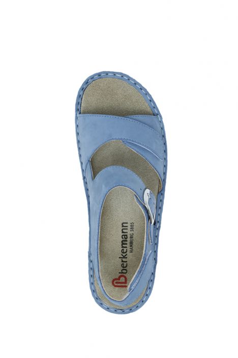 3122 Berkemann Tilla Kadın Anatomik Sandalet 3.0-7.5 Azurblau - Nubuk - 394