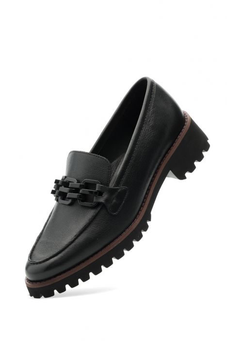 31241 Ara Shoes Kent Kadın Deri Loafer 3.5-7.5 01 CLUBCALF , BLACK