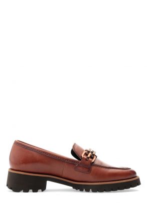31241 Ara Shoes Kent Kadın Deri Loafer 3.5-7.5 09 CLUBCALF , COGNAC