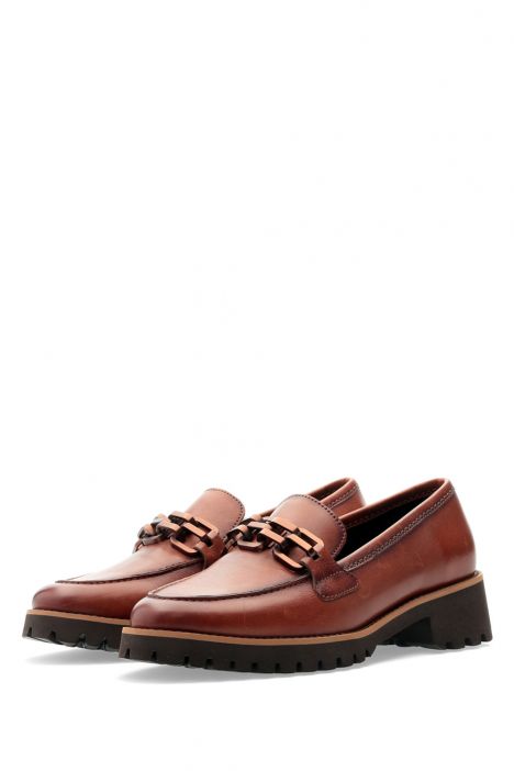 31241 Ara Shoes Kent Kadın Deri Loafer 3.5-7.5 09 CLUBCALF , COGNAC