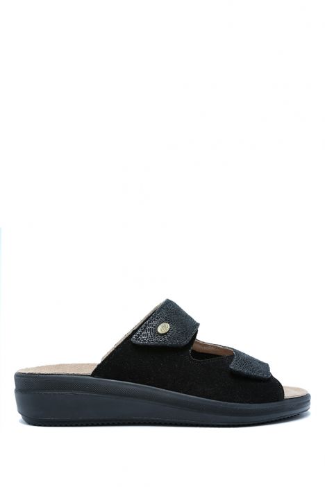 31256 Scholl Antonia Elas Kadın Çift Bantlı Anatomik Terlik 36-41 Siyah/Black