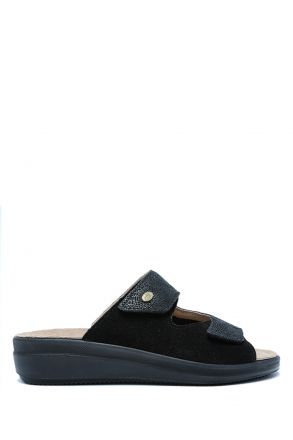 31256 Scholl Antonia Elas Kadın Çift Bantlı Anatomik Terlik 36-41 Siyah/Black