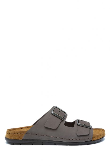 31290 Scholl Aberdeen Erkek Çift Bantlı Terlik 40-46 Kahve/Taupe