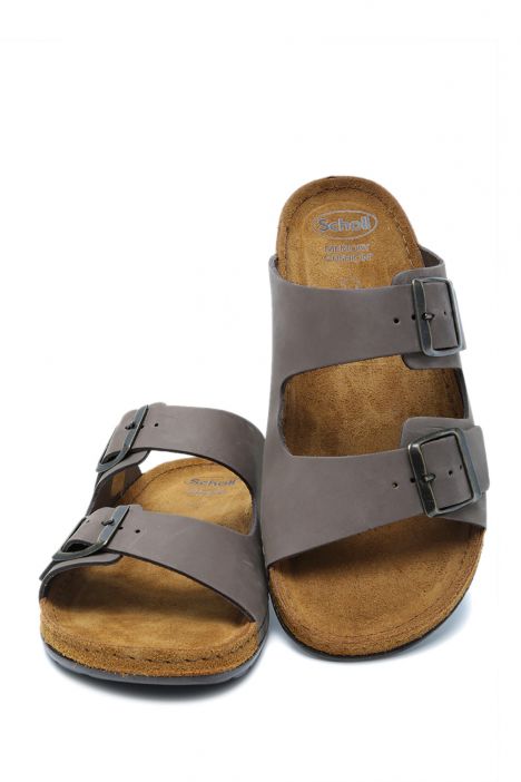 31290 Scholl Aberdeen Erkek Çift Bantlı Terlik 40-46 Kahve/Taupe