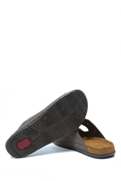 31290 Scholl Aberdeen Erkek Çift Bantlı Terlik 40-46 Kahve/Taupe