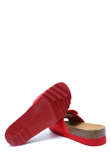 31326 Scholl Princy Kadın Mantar Terlik 36-41 Kırmızı/Red