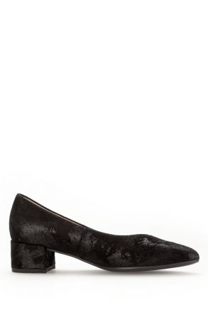 31443 Gabor Kadın Deri Topuklu Ayakkabı 3.5-7.5 67 Siyah/Caruso Metallic-schwarz