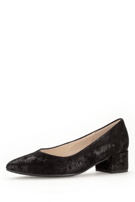 31443 Gabor Kadın Deri Topuklu Ayakkabı 3.5-7.5 67 Siyah/Caruso Metallic-schwarz