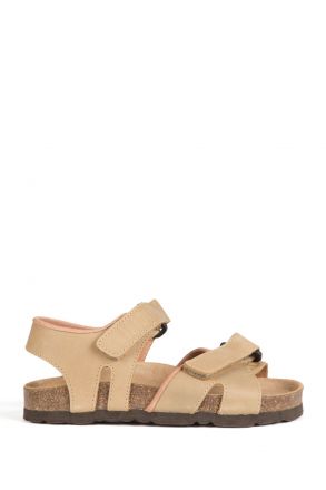 3194 Ch-Kifidis Çocuk Sandalet 27-35 Nubuk Bej / Nubuck Beige