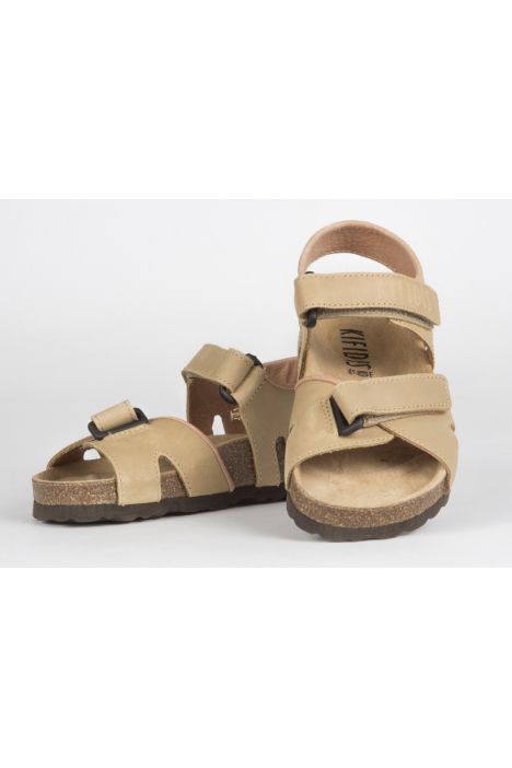 3194 Ch-Kifidis Çocuk Sandalet 27-35 Nubuk Bej / Nubuck Beige