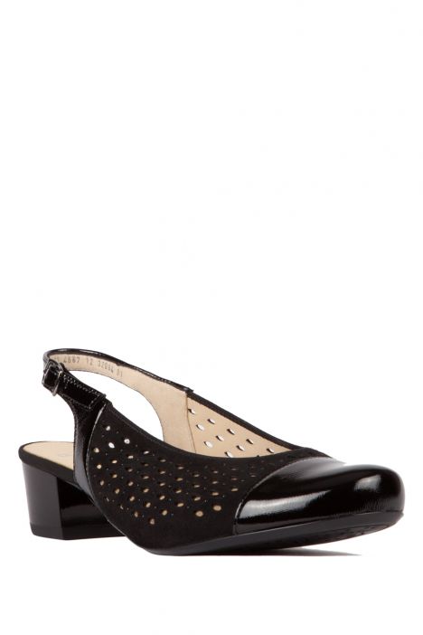 32084 Ara Shoes Kadın Topuklu Sandalet 3-8 VERNICE, SAMTCHEVRO, SCHWARZ - 01VSS