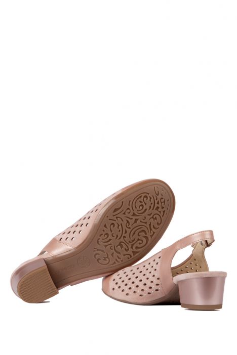 32084 Ara Shoes Kadın Topuklu Sandalet 3-8 NOVELLACALF, SAMTCHEVRO, PUDER - 05NSP