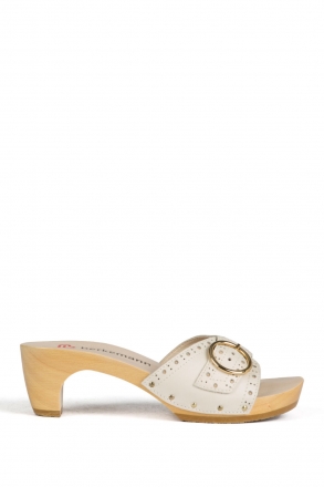 321 Berkemann Kadın Ahşap Terlik 35-42 Bej / Beige