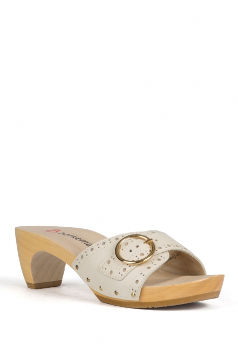 321 Berkemann Kadın Ahşap Terlik 35-42 Bej / Beige