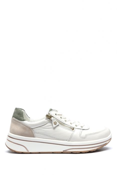 32440 Ara Shoes Sapporo Kadın Deri Spor Ayakkabı 3.5-8.5 CREAM,THYME,SHELL - 19