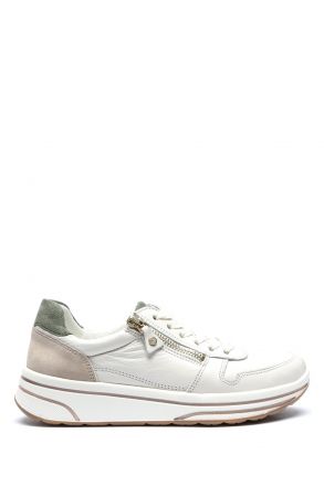 32440 Ara Shoes Sapporo Kadın Deri Spor Ayakkabı 3.5-8.5 CREAM,THYME,SHELL - 19
