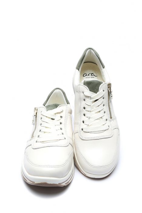 32440 Ara Shoes Sapporo Kadın Deri Spor Ayakkabı 3.5-8.5 CREAM,THYME,SHELL - 19