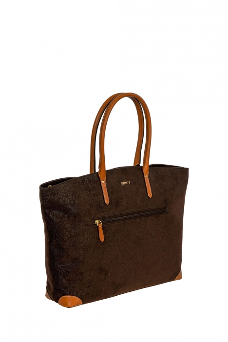 3330 Bric's Life Omuz Çantası 39x29x11 cm Kahverengi / Brown
