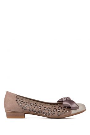33757 Ara Shoes Kadın Nubuk Ayakkabı 3-8 FOSSIL,TAUPE-SILBER - 05FT