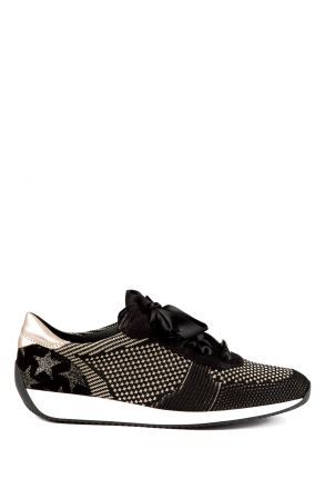 34027 Ara Shoes Kadın Spor Ayakkabı 3-8 SCHWARZ-PLATIN - 49