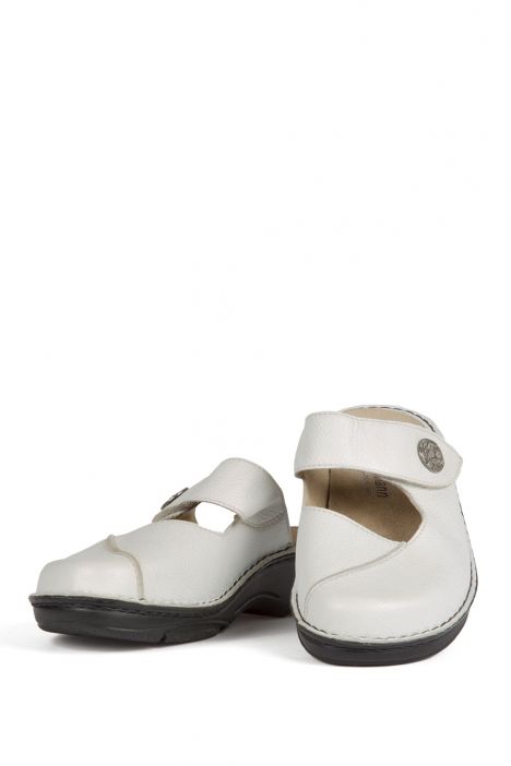 3409 Berkemann Kadın Anatomik Terlik (3-7,5) Weiss Soft-Sportnappa - 103