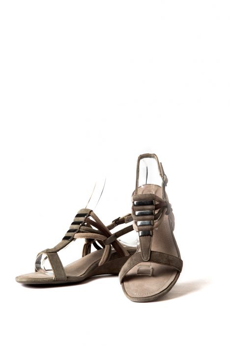34118 Ara Shoes Kadın Süet Sandalet 3-8 ALPACA,GRIGIO/TUNDRA - 06AGT