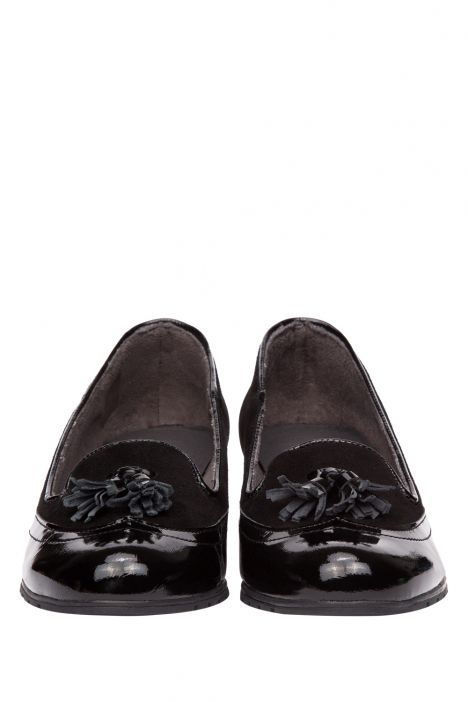 3412 Pitillos Kadın Ayakkabı 35-41 Rugan Siyah / Cha. Black