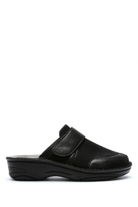 3428 Berkemann Giorgina Kadın Anatomik Terlik 3.0-8.5 Schwarz/glitter leder stretch
