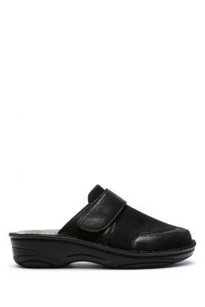 3428 Berkemann Giorgina Kadın Anatomik Terlik 3.0-8.5 Schwarz/glitter leder stretch