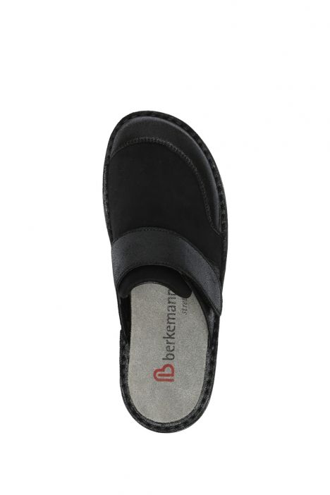 3428 Berkemann Giorgina Kadın Anatomik Terlik 3.0-8.5 Schwarz/glitter leder stretch