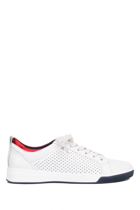 34436 Ara Shoes Kadın Deri Spor Ayakkabı 3.0-8.0 WEISS, BLAU/ROT - 06WBR