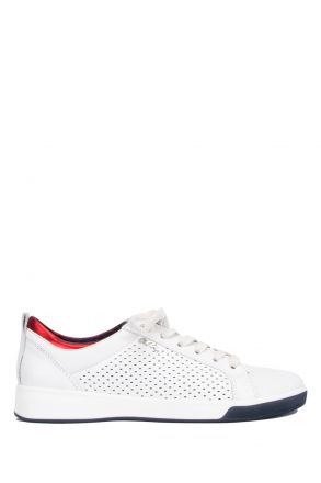 34436 Ara Shoes Kadın Deri Spor Ayakkabı 3.0-8.0 WEISS, BLAU/ROT - 06WBR
