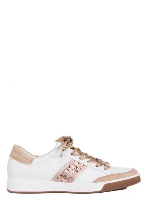 34471 Ara Shoes Kadın Deri Spor Ayakkabı 3.0-8.0 CAMEL/WEISS PLATIN/PUDER - 05CPP