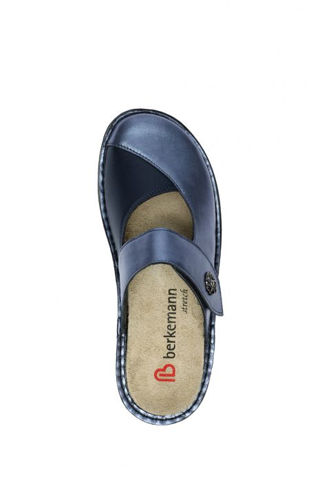 3457 Berkemann Heliane Kadın Anatomik Terlik 3.0-8.5 Blue Perlato / Strc. - 371