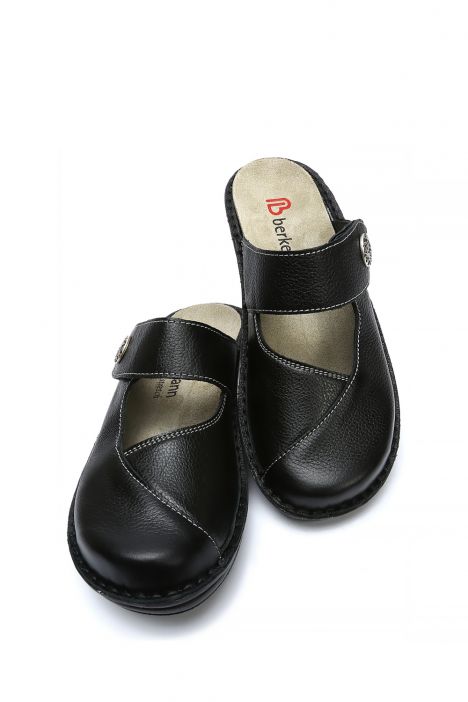 3457 Berkemann Heliane Kadın Anatomik Terlik 3.0-8.5 Schwarz Sportnappa - 982
