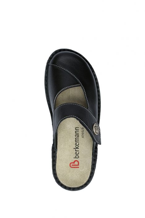 3457 Berkemann Heliane Kadın Anatomik Terlik 3.0-8.5 Schwarz Sportnappa - 982