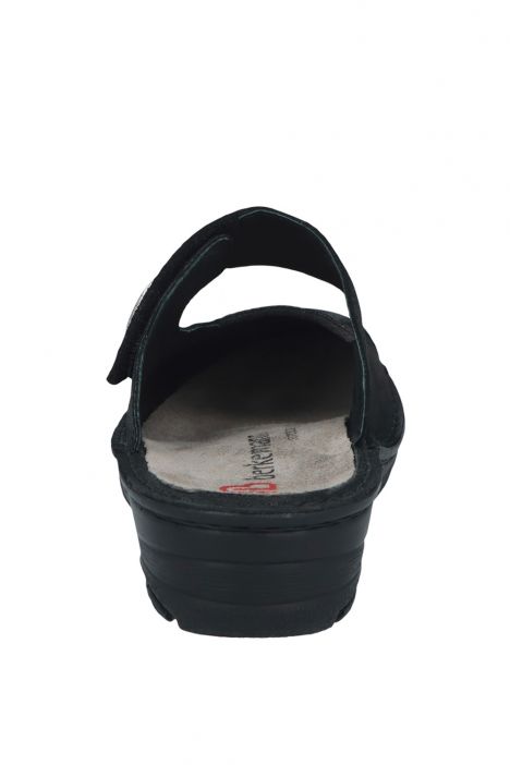 3457 Berkemann Heliane Kadın Anatomik Terlik 3.0-8.5 Schwarz/glitter leder stretch