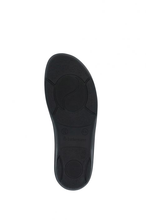 3457 Berkemann Heliane Kadın Anatomik Terlik 3.0-8.5 Schwarz/glitter leder stretch
